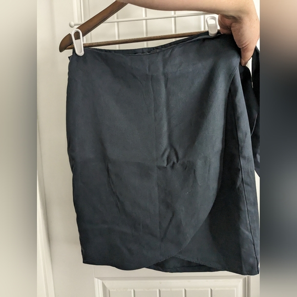 Vetta Capsule Wardrobe Wrap Skirt Skort (missing shorts) Women's XS Grey Black - Picture 10 of 10